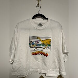 Vintage Cropped Amine Jurassic Park Tee (women’s)